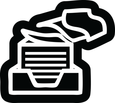 Orijinal ofis kağıt yığını simgesi