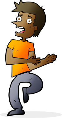 Orijinal çizgi film aşırı stresli adamım.