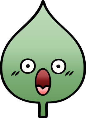 Ekspres yaprağın orjinal gölgelendirilmiş karikatürü