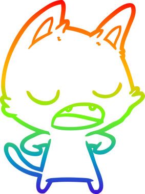 orijinal gökkuşağı gradyan çizimi konuşan kedi çizgi filmi