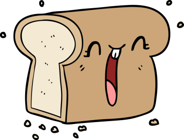 Orijinal çizgi film gülen somun ekmeği