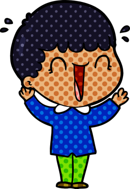 Bir insan tarafından çizilmiş orijinal bir çizgi film adamı.