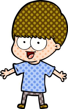 Orijinal mutlu çizgi film çocuğu