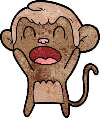 Orijinal bağıran çizgi film maymunu