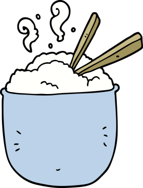 Orijinal bir kase pirinç.