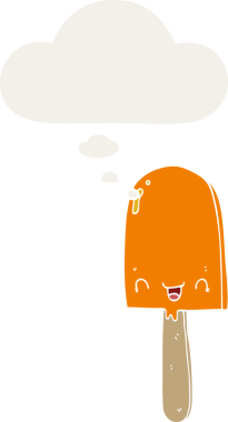 Düşünce baloncuklu orijinal buz lolipopu.