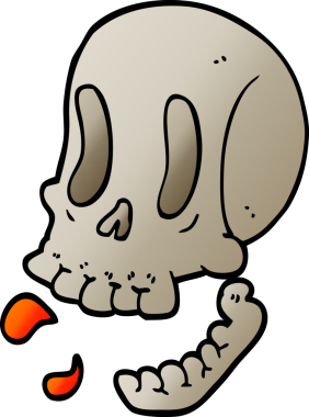 Orijinal karikatür kafatası