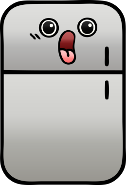 Buzdolabının gölgeli orijinal karikatürü.