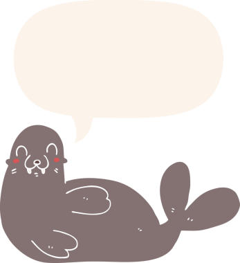 Konuşma baloncuklu orijinal çizgi film mührü