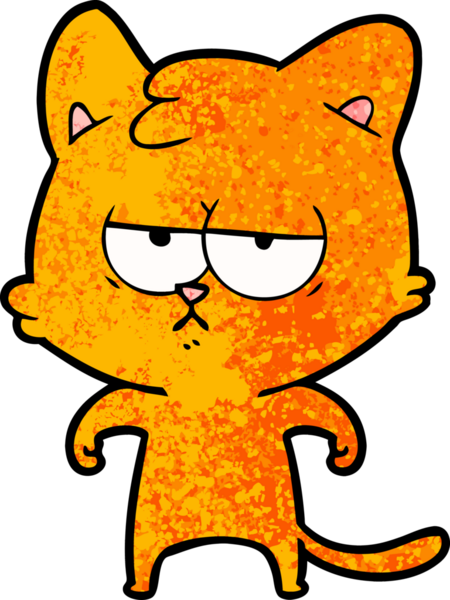 Orijinal sıkılmış çizgi film kedisi