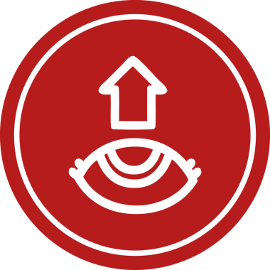 Orjinal göz dairesel simge simgesine bakıyor