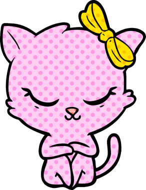 Fiyonklu orijinal çizgi film kedisi.