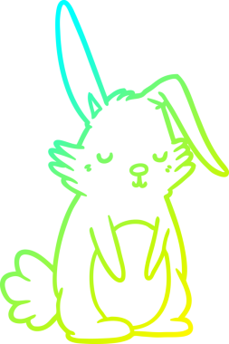 Uyuyan tavşan çizgi filminin orjinal soğuk eğim çizimi