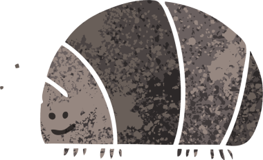 Orijinal illüstrasyon stili tuhaf çizgi film böceği