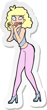 Bir karikatürün orijinal çıkartması bir kadını şaşırttı.