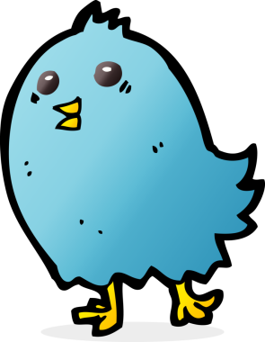 Bir insan tarafından çizilmiş orijinal mavi kuş.