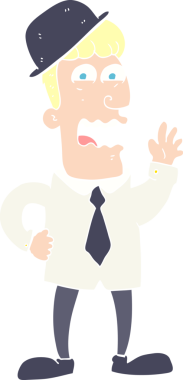 İş adamının orijinal düz renk çizimi