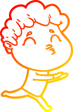 Orijinal sıcak çizgi çizgi film karakteri somurtuyor.