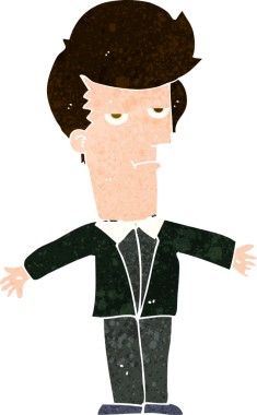 Orijinal çizgi film sıkılmış adam