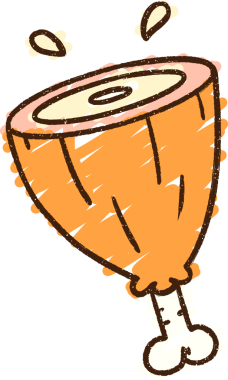 Orijinal Pişmiş Et Tebeşiri Çizimi