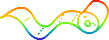 Orijinal gökkuşağı gradyan çizgi çizimi bir çizgi film tuvalet kağıdı