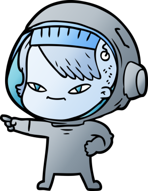 Orijinal astronot kadın.