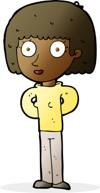 orijinal çizgi film bakışlı kadın