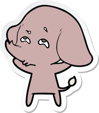 Bir karikatür filinin orijinal çıkartması