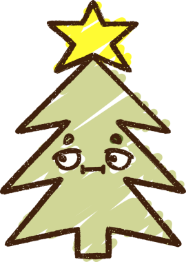 Orijinal Noel Ağacı Tebeşiri Çizimi