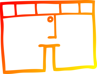 Bir çizgi film iç çamaşırının orjinal sıcak çizgi çizimi