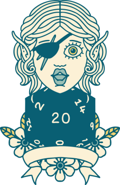 Orijinal Retro Dövme Tarzı 20 zarlı düzenbaz karakter