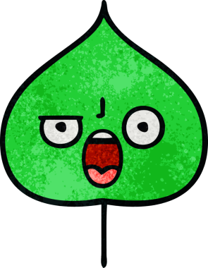 Ekspres yaprağın orijinal grunge desen karikatürü