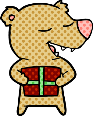 Orijinal ayı çizgi film çizeri.