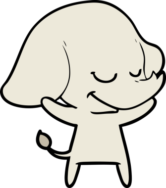 Orijinal gülümseyen fil.