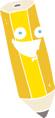 Kalemin orijinal mutlu düz renk çizimi