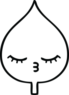 Ekspres yaprağın orijinal çizgi çizimi