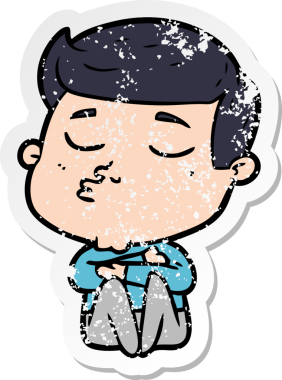 Çizgi film mankeni somurtuyor.