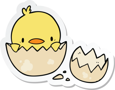 Çizgi film hatununun orijinal çıkartması.