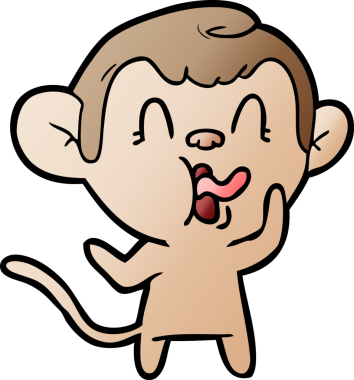 Orijinal çılgın çizgi film maymunu