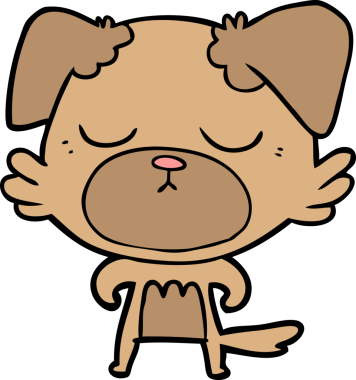 Orijinal şirin çizgi film köpeği.