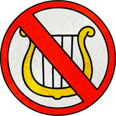 Orijinal grunge desen çizimine izin verilmeyen bir müzik işareti