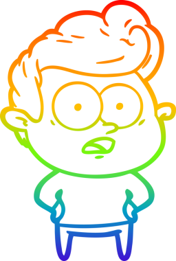 Orijinal gökkuşağı gradyan çizgi çizimi.