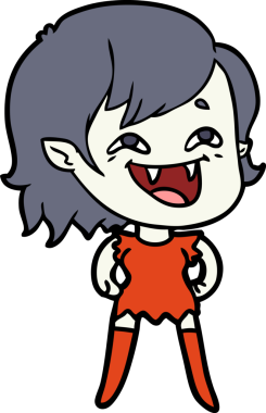 Orijinal gülen vampir kız çizgi filmi