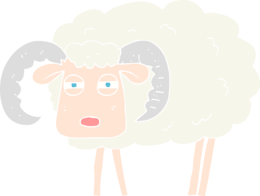 Ram 'ın orijinal düz renk çizimi