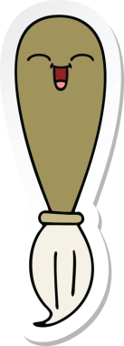 Çizgi film fırçasının orijinal çıkartması.