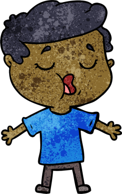 Orijinal çizgi film adamı konuşuyor.