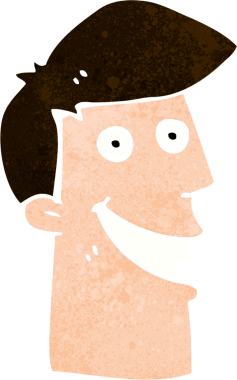 Orijinal sırıtan çizgi film adamı