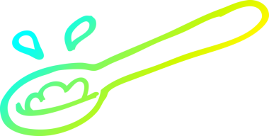 Bir yemek kepçesinin orijinal soğuk gradyan çizimi