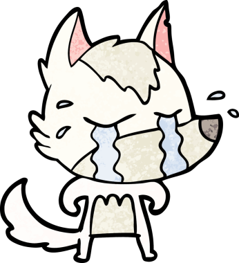 orijinal karikatür ağlayan kurt