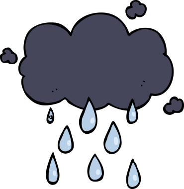 orijinal karikatür bulutu yağmuru